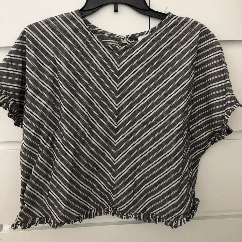 Target cropped striped shirt